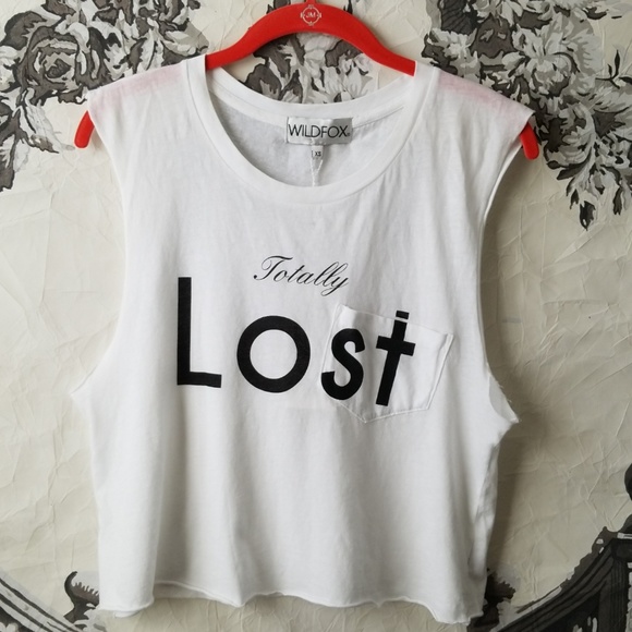 Wildfox 'Totally Lost' Crop Muscle Tank - Picture 2 of 3